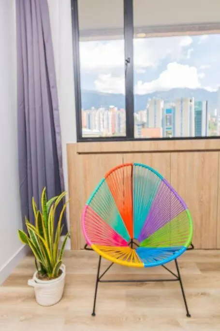 Poblado, Modern Studio, Coworking, A/C, Gym 1411 Medellin